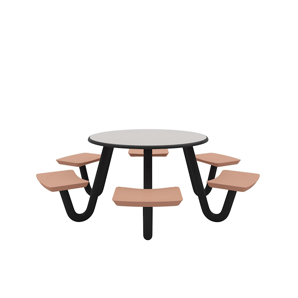 Anchor Table, J-Leg, 6 Claylight Seats, Round, 48"
