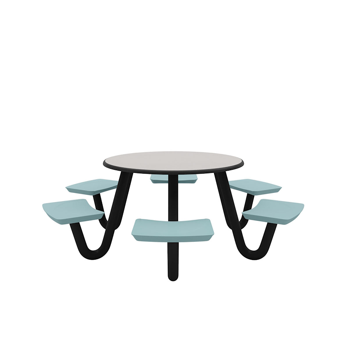 Anchor Table, J-Leg, 6 Tide Seats, Round, 48"