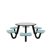 Anchor Table, J-Leg, 6 Tide Seats, Round, 48"