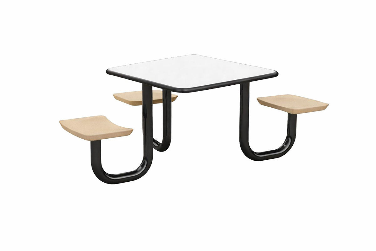 ADA Anchor Table, U-Leg, 3 Sand Seats, Square, 42" x 42"