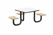 ADA Anchor Table, U-Leg, 3 Sand Seats, Square, 42" x 42"
