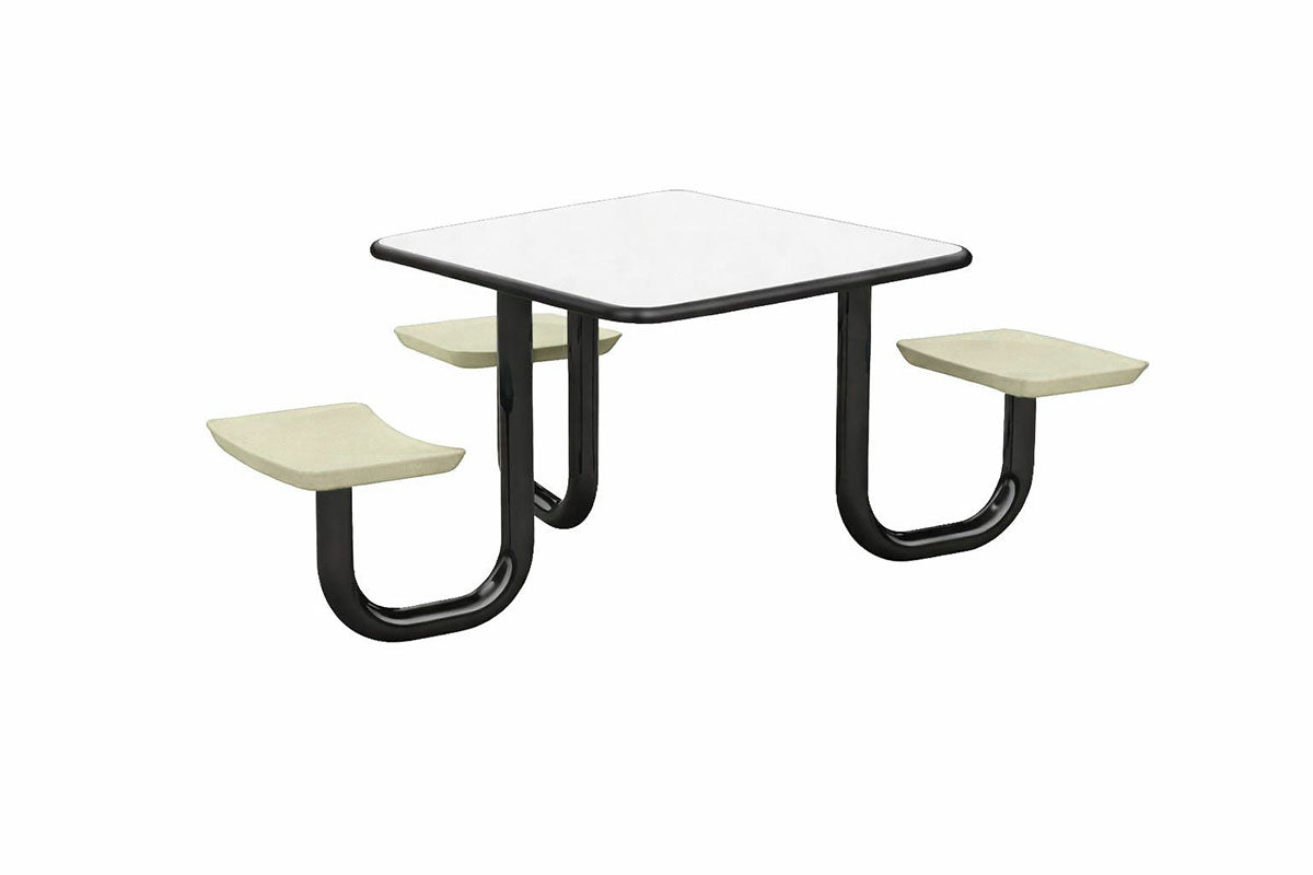 ADA Anchor Table, U-Leg, 3 Canvas Seats, Square, 42" x 42"