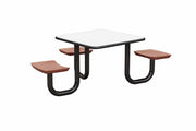 ADA Anchor Table, U-Leg, 3 Claylight Seats, Square, 42" x 42"