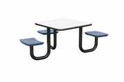 ADA Anchor Table, U-Leg, 3 Overcast Seats, Square, 42" x 42"