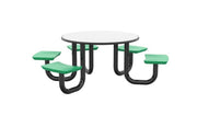 ADA Anchor Table, U-Leg,5 Green Seats, Round, 48"