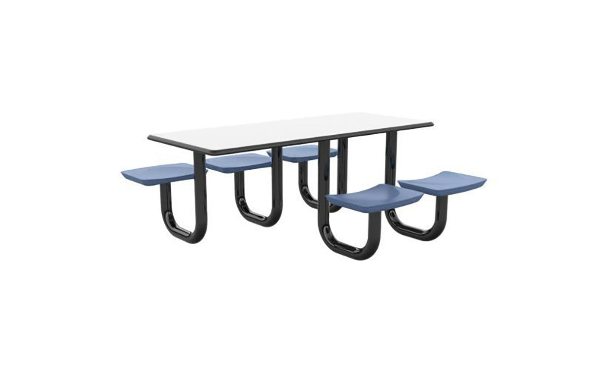 ADA Anchor Table, U-Leg, 5 Overcast Seats, Rectangle, 30" x 72"