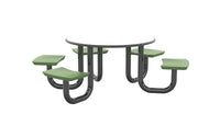 ADA Anchor Table, U-Leg, 5 Seagrass Seats, Round, 48"