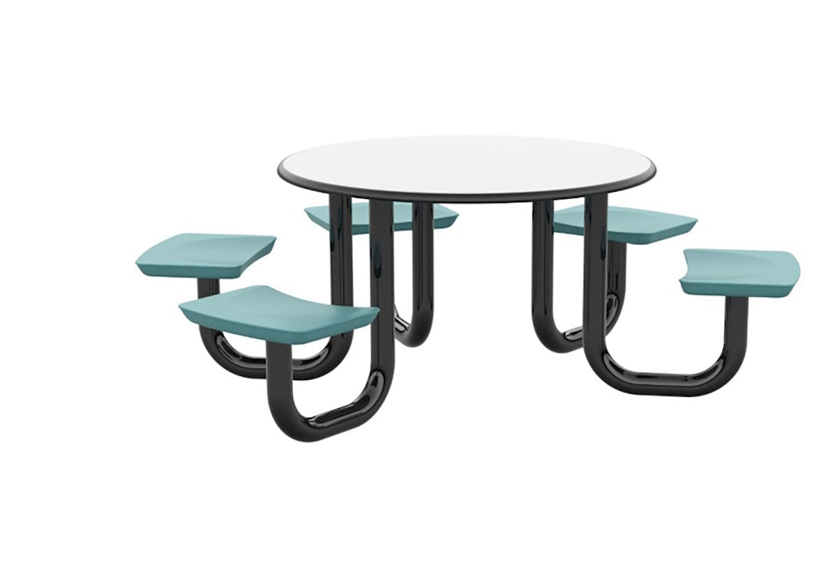 ADA Anchor Table, U-Leg, 5 Tide Seats, Round, 48"