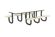 ADA Anchor Table, U-Leg, 7 Canvas Seats, Rectangle, 30" x 96"