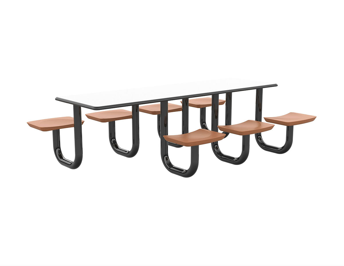 ADA Anchor Table, U-Leg,, 7 Claylight Seats, Rectangle, 30" x 96"