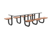 ADA Anchor Table, U-Leg,, 7 Claylight Seats, Rectangle, 30" x 96"