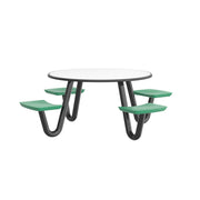 Anchor Table, U-Leg, 4 Green Seats, Round, 42"