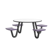 Anchor Table, U-Leg, 4 Indigo Seats, Round, 42"