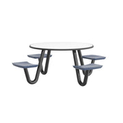 Anchor Table, U-Leg, 4 Midnight Blue Seats, Round, 42"