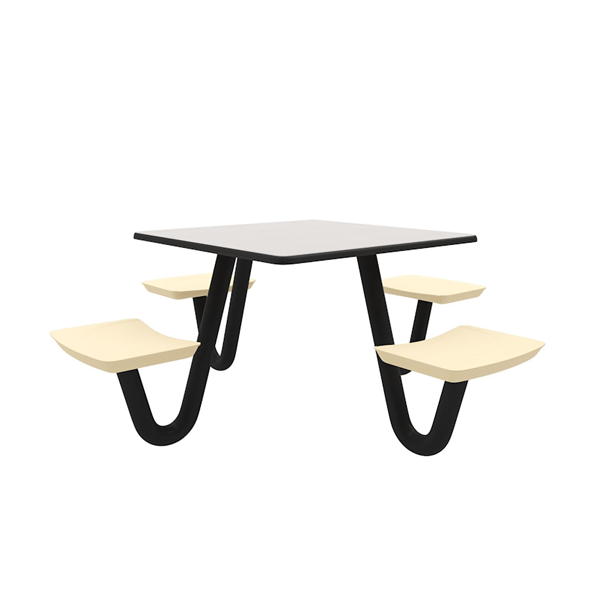 Anchor Table, U-Leg, 4 Sand Seats, Square, 42" x 42"