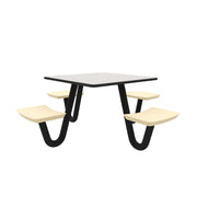Anchor Table, U-Leg, 4 Sand Seats, Square, 42" x 42"