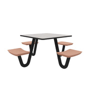 Anchor Table, U-Leg, 4 Claylight Seats, Square, 42" x 42"