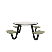 Anchor Table, U-Leg, 4 Moss Seats, Round, 42"