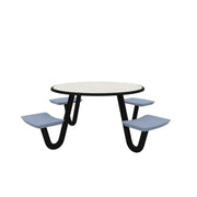 Anchor Table, U-Leg, 4 Overcast Seats, Round, 42"