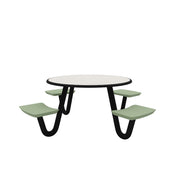 Anchor Table, U-Leg, 4 Seagrass Seats, Round, 42"