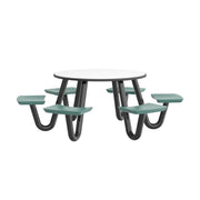 Anchor Table, U-Leg, 6 Aqua Seats, Round, 48"