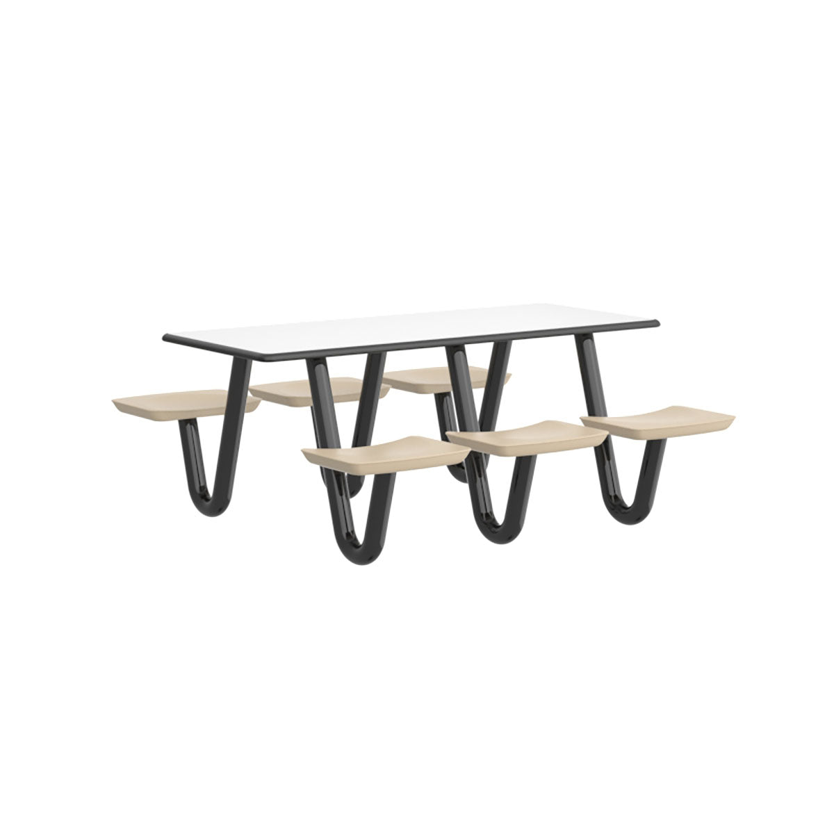 Anchor Table, U-Leg, 6 Sand Seats, Rectangle, 30" x 72"