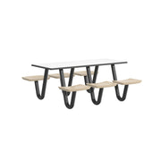 Anchor Table, U-Leg, 6 Sand Seats, Rectangle, 30" x 72"