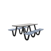 Anchor Table, U-Leg, 6 Overcast Seats, Rectangle, 30" x 72"
