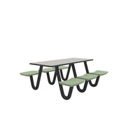 Anchor Table, U-Leg, 6 Seagrass Seats, Rectangle, 30" x 72"