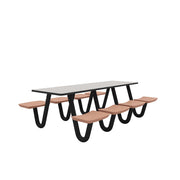 Anchor Table, U-Leg, 8 Claylight Seats, Rectangle, 30" x 96"