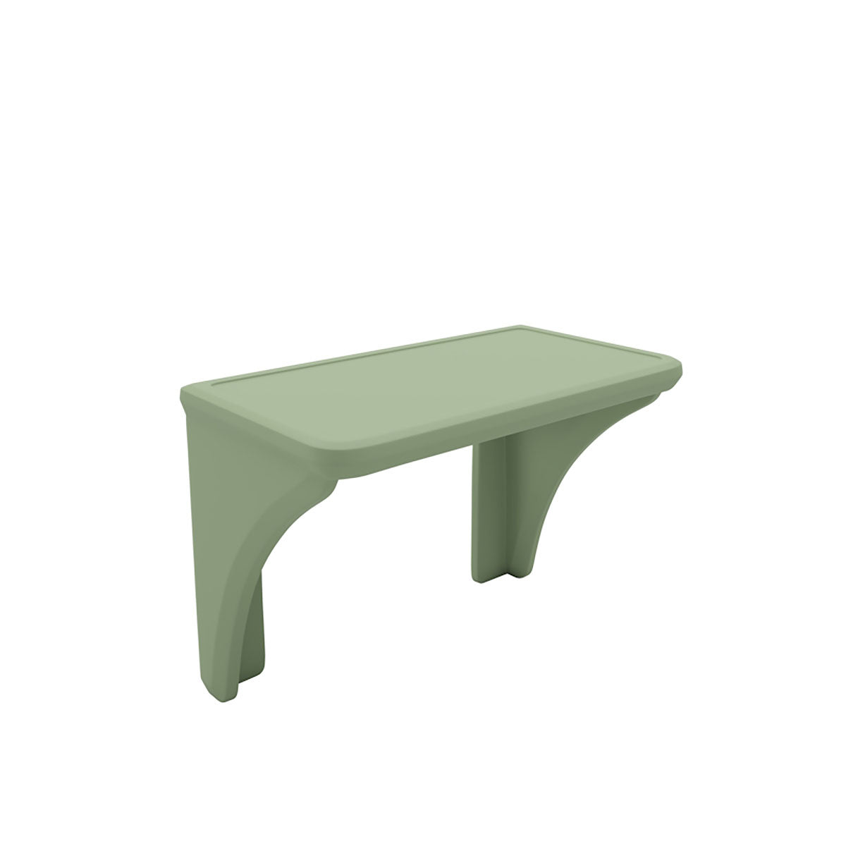 ADA Endurance Desk, Plastic with Laminate Top, Wall/Floor Mounted, Seagrass