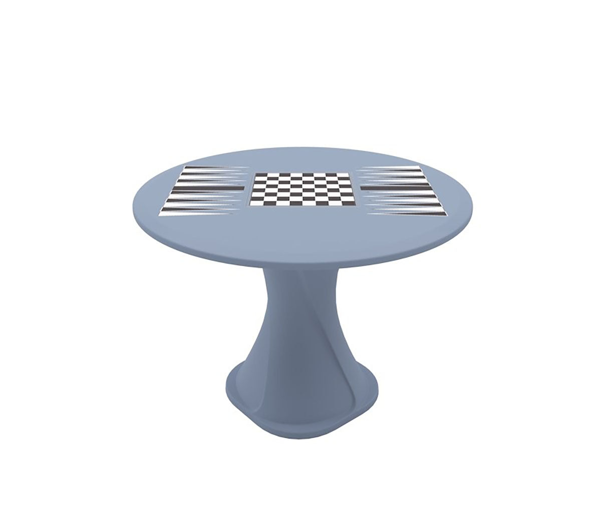Endurance 42" Cascade All Plastic Table - Overcast with Game Top