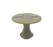Endurance 42" Cascade All Plastic Table - Seagrass with Game Top