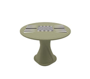 Endurance 42" Cascade All Plastic Table - Seagrass with Game Top w/Access Door