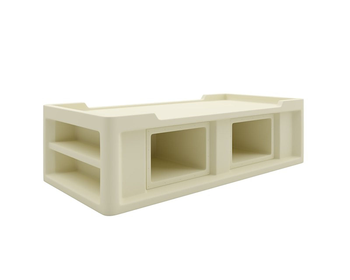 Endurance Bed 2.1 with side storage compartments, Canvas