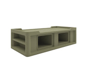 Endurance Bed 2.1 with side storage compartments, Moss