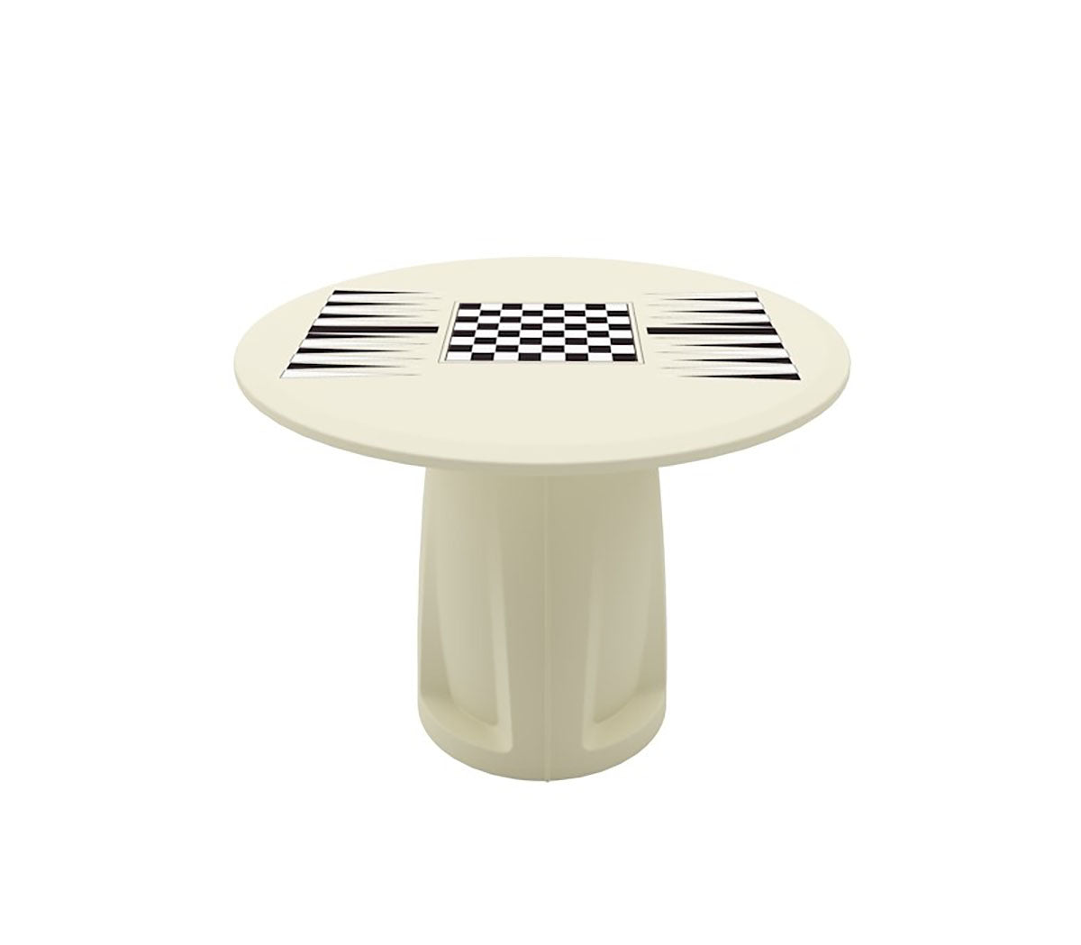 Endurance Round Base Table, 42" Round Top, Game Top, Canvas
