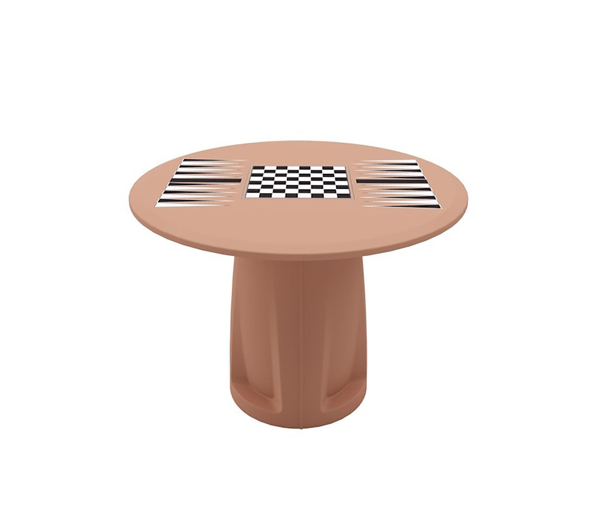 Endurance Round Base Table, 42" Round Top, Game Top, Claylight