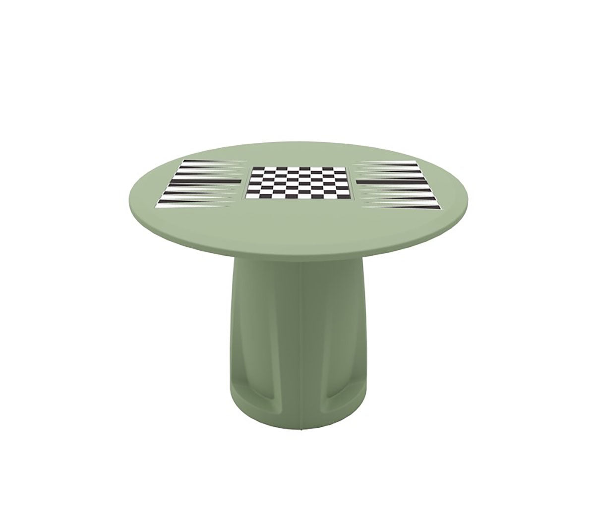 Endurance Round Base Table, 42" Round Top, Game Top, Seagrass