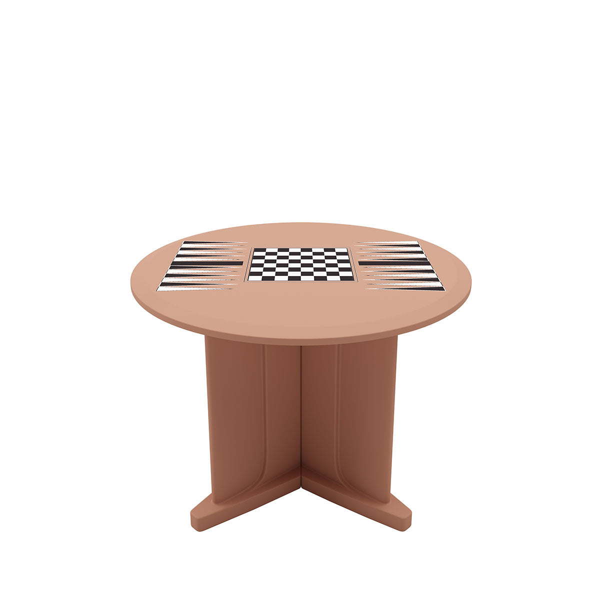 Endurance Round Base Table, 42" Round Top, Game Top, w/ Sand Door, Claylight