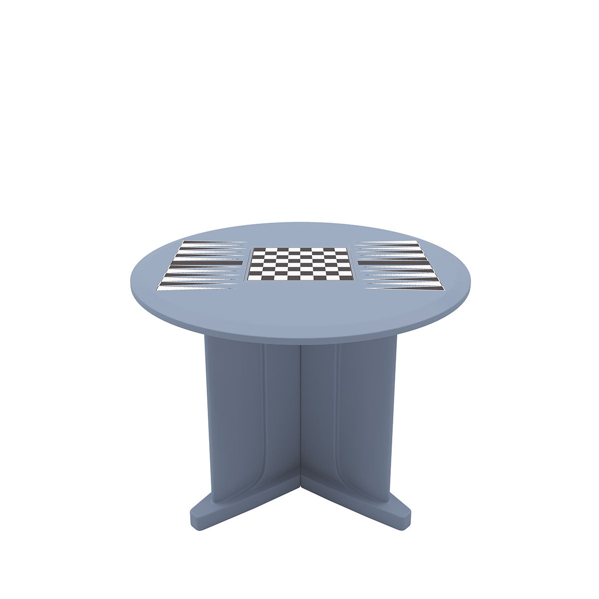 Endurance Round Base Table, 42" Round Top, Game Top, w/ Sand Door, Overcast