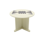 Endurance Table 42" Round X-Base Flame Retardant Game Top, Canvas