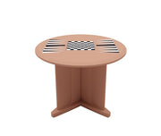 Endurance Table 42" Round X-Base Flame Retardant Game Top, Claylight
