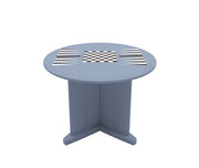 Endurance Table 42" Round X-Base Flame Retardant Game Top, Overcast