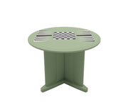 Endurance Table 42" Round X-Base Flame Retardant Game Top, Seagrass