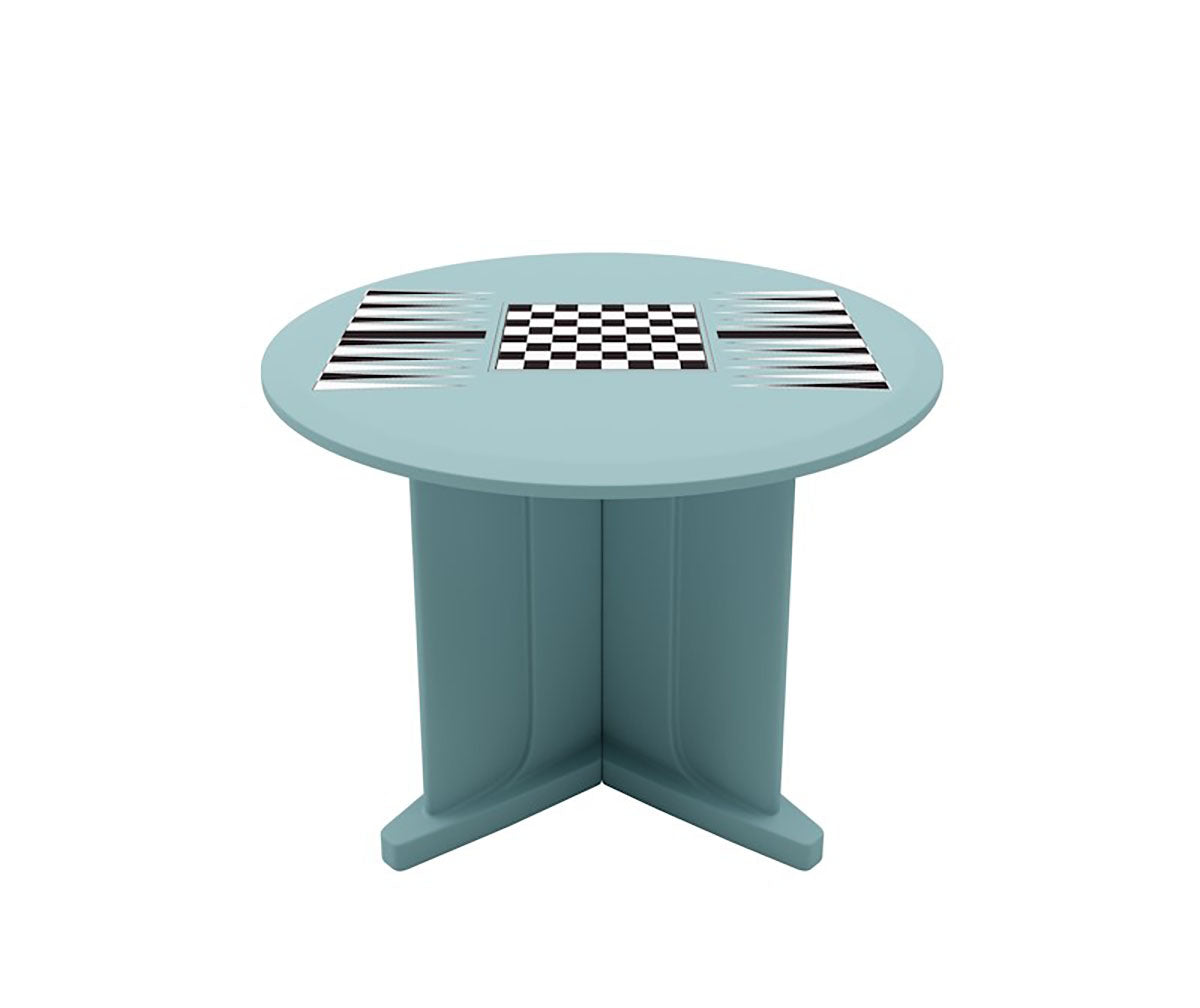 Endurance Table 42" Round X-Base Flame Retardant Game Top, Tide