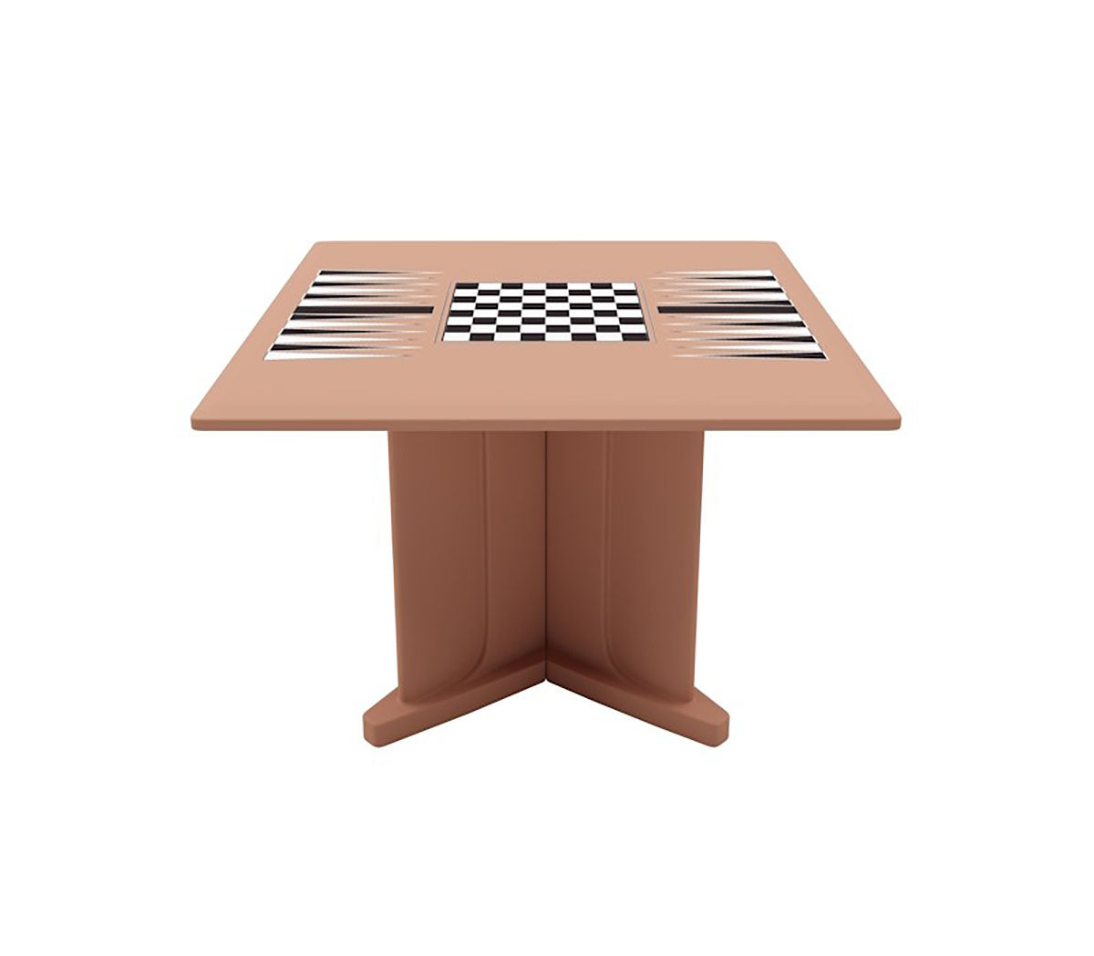 Endurance Table 42" Square X-Base Flame Retardant Game Top, Claylight