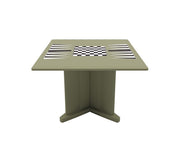 Endurance Table 42" Square X-Base Flame Retardant Game Top, Moss