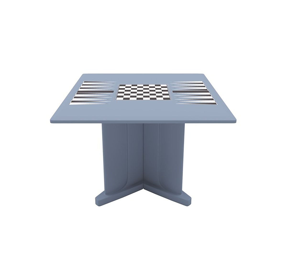 Endurance Table 42" Square X-Base Flame Retardant Game Top, Overcast
