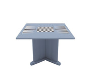 Endurance Table 42" Square X-Base Flame Retardant Game Top, Overcast